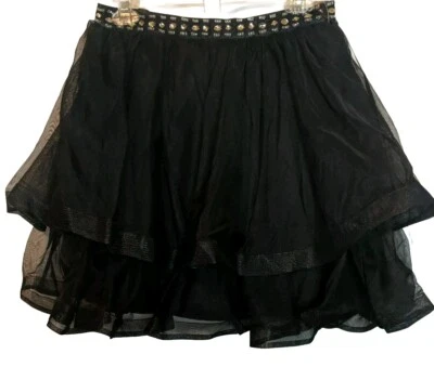 My Michelle Teens Girl Black Tiered Meshl Beaded Waist NWT Sz 5 - Image 1 of 4