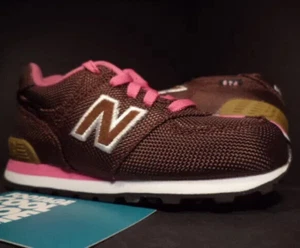 BABY NEW BALANCE 574 TD BACKPACK BROWN WHITE PINK BLACK KL574CRI NEW 7.5C 7.5 - Picture 1 of 5