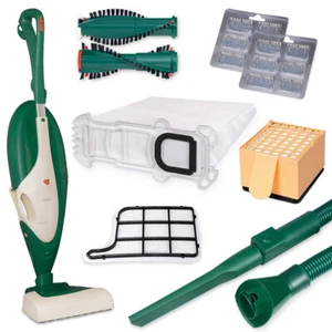 Vorwerk Kobold 135 juego completo 18 bolsas de fieltro, 2 filtros, 12 cepillos de astillas fragantes - Imagen 1 de 9