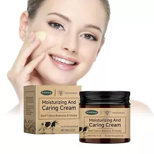 Beef Tallow for Skin -Organic Grass-Fed Whipped Beef Tallow and Honey Balm - Bee - Picture 1 of 7