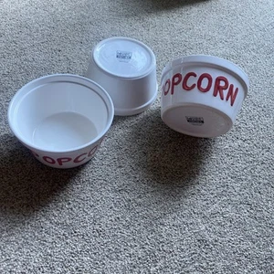 Vintage “Everybody Loves Popcorn” Set of Ceramic popcorn bowls - Picture 1 of 9
