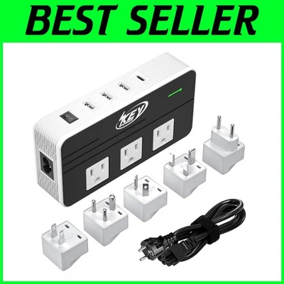 230W Step Down Voltage Converter & International Travel Adapter with USB-C Power - Image 1 of 4