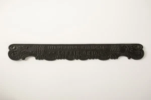 Insurance National Lorain Ohio Cast Iron Name Plate (UC1/JSF6) 17.5" Black - Picture 1 of 9