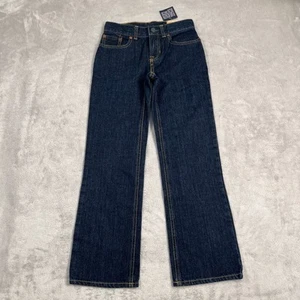 Polo Ralph Lauren Jeans Boys Size 8 Dark Blue Denim Slim 381 Indigo Dyed NEW - Picture 1 of 13