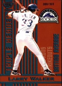 2000 (ROCKIES) Revolution Triple Header Platinum Blue #5 Larry Walker/359 - Picture 1 of 2