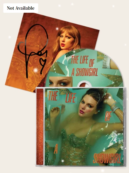 Taylor Swift The Life Of A Showgirl CD + Hand Signed Photo 3 PRESALE - Image 1 of 1
