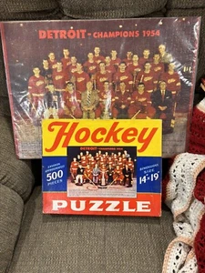 Vintage Stanley Cup 1953-4 Detroit Red Wings Puzzle - W Original Box - RARE - Picture 1 of 1