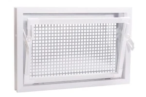 ACO 60x40 Nebenraumfenster Isofenster + Schutzgitter Kellerfenster Fenster weiß - Bild 1 von 10