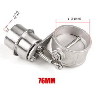 3'' 76mm Exhaust Control Valve Set Vacuum Actuator CLOSED Style Cut Downpipe - Bild 1 von 6