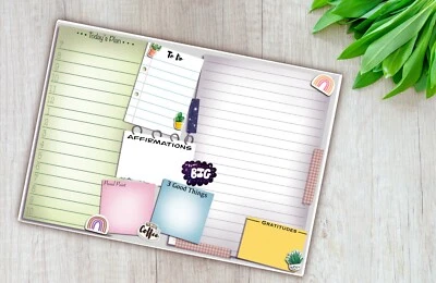 Handmade, A4, Positivity Noticeboard, Rainbow, Chart, reusable, Laminated, Board - Image 1 of 4