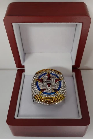 Jose Altuve - 2022 Houston Astros World Series Ring With Wooden Display Box Cover