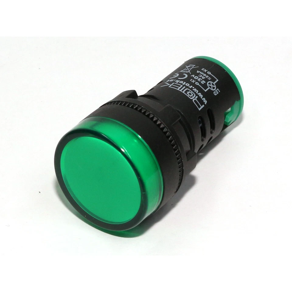 Schalttafel Leuchte Signalleuchte Signallampe LED 230V Grün 29mm Schaltschrank