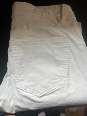 Pantalones de pana para mujer Democracy AB Solution moldeados y sujetados blancos talla 12 Foto 1 de 4