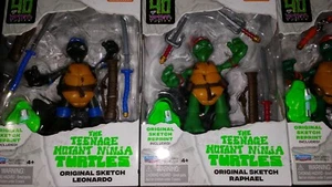 TMNT 40th Anniversary Ninja Turtles Original Sketch LOT OF 4 Figures BRAND NEW - Picture 1 of 2