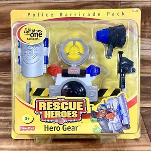 Fisher Price Rescue Heroes 'Hero Gear' Police Barricade Pack #78388 New Sealed - Picture 1 of 12