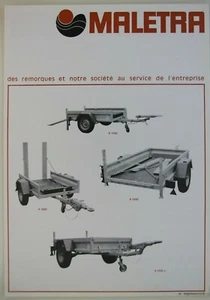 Prospekt Brochure MALETRA ANHÄNGER TP Tiefbau Traktor Traktor - Bild 1 von 1
