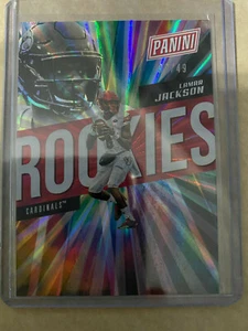 Panini The National Rookies 2018 Lamar Jackson Rookie RC/49 Ravens - Imagen 1 de 2