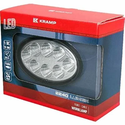 KRAMP LA10058 Faro lavoro ovale LED 24W 2240lm - fascio ampio 141x90 mm