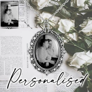 Personalised Custom Photo Antique Style Necklace Pendant Sterling Silver Chain - Picture 1 of 4