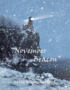 Split Rock Lighthouse Painting/Litho Print-"November Beacon"-by Doris Sampson - Picture 1 of 2