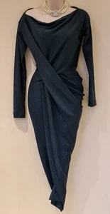 Vivienne Westwood forest green Sparkle Pencil Vian Dress Size S New - Picture 1 of 24