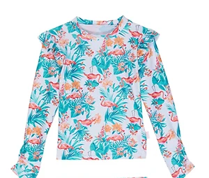 Seafolly L19909 Kids White Santa Catarina Surf Top Size 7 - Picture 1 of 2