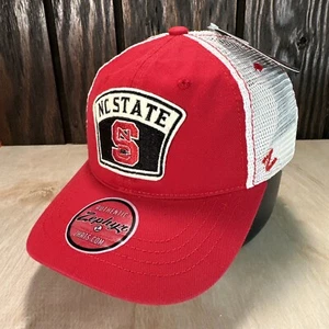 Zephyr NCAA NC State Trucker Hat Snapback Cap NWT Unstructured Patch Retro Mesh - Picture 1 of 13