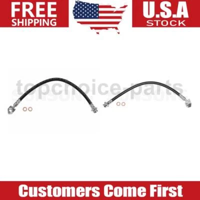 2x Front Left & Right Brake Hose Brake Line For 1986-1994 Nissan D21 RWD - Imagem 1 de 4