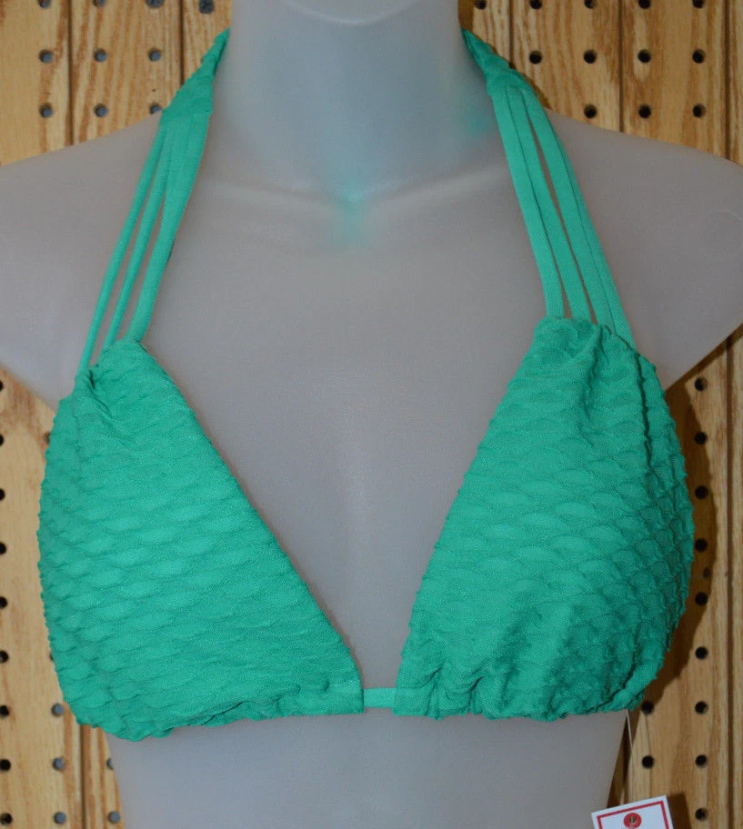 Top de natación de bikini Bisou Bisou verde onda para mujer tallas S, M Foto 1 de 1