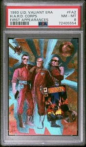 FA2 HARDCorps Harbinger Valiant Era 1993 Etched Foil Chase Trading Card PSA8 - Bild 1 von 2