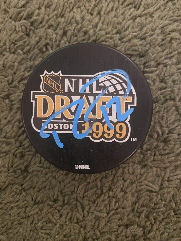 Ryan Malone Signed Autographed 1999 Draft Puck Pittsburgh Penguins - Изображение 1 из 1