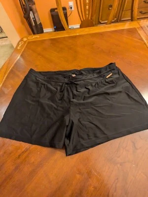 Bermuda de banho feminina ZeroXposur tamanho 18W preta biquíni parte inferior tronco - Imagem 1 de 4