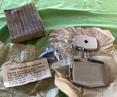 Vintage NOS Chrome Lawson Oxford S Type Soap Holder 705 Mid Century Modern USA Cover