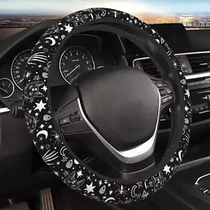 Skeleton Cat Pattern Steering Wheel Cover Non-Slip Auto Steering Wheel Protector - Picture 1 of 7