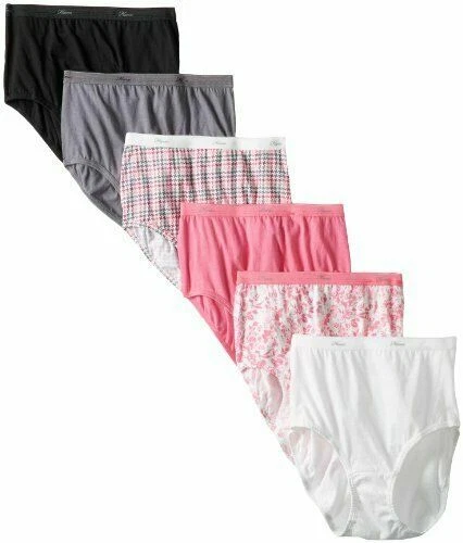 Hanes Cool Comfort Cotton Women's Brief Panties - 6 Pack