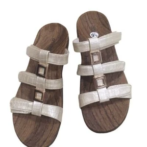Neu ohne Etikett Orthaheel verstellbare Sandalen 9 gold breit - Bild 1 von 3