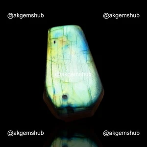 Natural Coffin Fire Labradorite Cabochon Semiprecious 45.00 Cts 32x20x7 mm - Picture 1 of 11