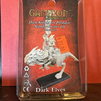 Gamezone Fantasy Mini 28mm Dark Knight on Predator Standardbearer NIB - Image 1 of 4