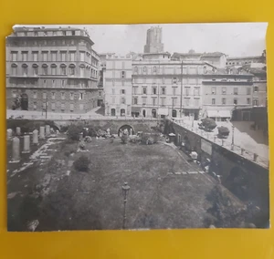 FOTOGRAFIA ROMA SPARITA ANNI 20 FORI IMPERIALI TRAIANO TORRE DELLE MILIZIE-24x19 - Picture 1 of 4