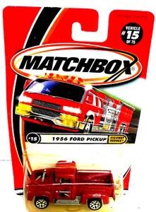 VINTAGE 2000 MATCHBOX CAR 1956 RED FORD PICK UP HIGHWAY HEROS #15 MATTEL WHEELS - Picture 1 of 4