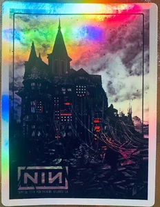 NINE INCH NAILS ATLANTA GA FOIL STICKER SEP 26 - Picture 1 of 4