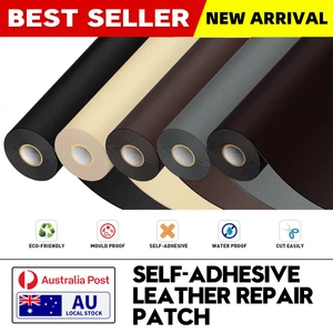Leather Repair Patch-Self-Adhesive Leather Refinisher Cuttable Sofa Repair Patch - Picture 1 of 16