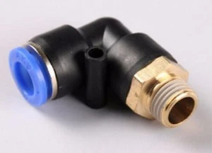 Hilo 1/8" 8mm neumático codo ajuste empuje 8 mm tubo accesorios de aire L PL8-01 - Imagen 1 de 1