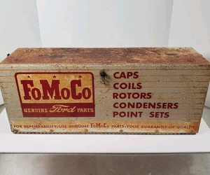 Vintage 1950's FoMoCo Genuine Ford Ignition Parts Metal Display Cabinet - Picture 1 of 5