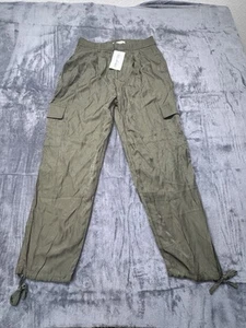 12th Tribe Women’s Cargo Pants – Size Medium Olive Green Drawstring Hem NWT - Picture 1 of 9