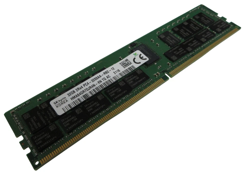 SK Hynix 32GB 2RX4 PC4-3200AA DDR4 ECC REG Server Memory RAM - HMA84GR7DJR4N-XN - Image 1 of 4