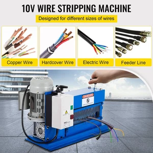 Portable Wire Stripper, 18 AWG to 1" OD, 11 Channels, 10 Blades, Electric Machin - Picture 1 of 10