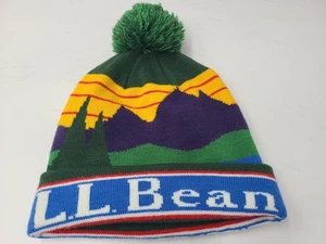Cappello LL Bean Pom Beanie invernale in maglia berretto calza montagna escursione uomo donna verde - Foto 1 di 5