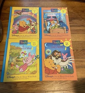 Books 1, 12, 13, & 18 Disney’s Out & About With Pooh A Grow & Learn Library - Picture 1 of 3
