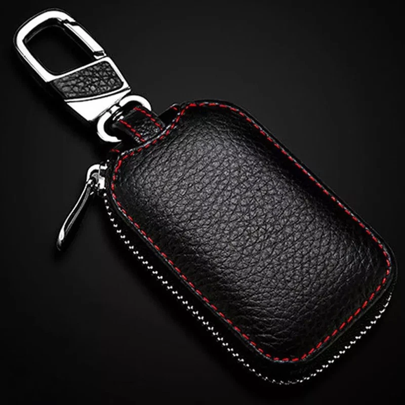 Car Vehicle Key Cover Holder Key Case Leather Bag Universal Wallet Bag Trim Foto 1 de 4